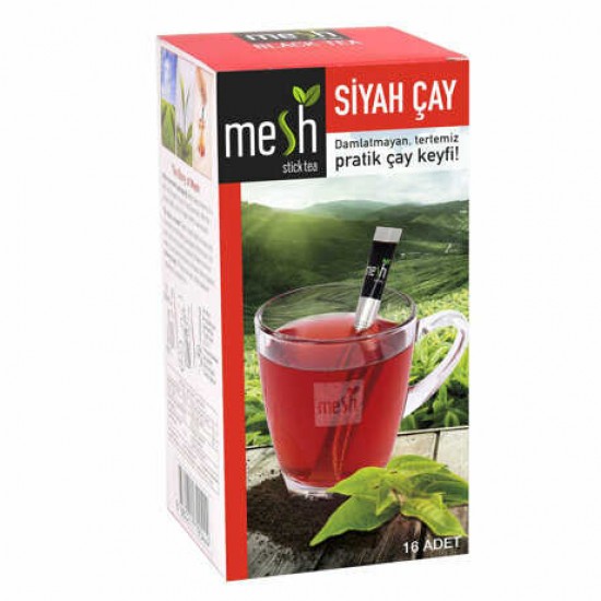 MESH Stick Tea, Black Tea in Sticks, Innovative Infuser Sticks, No Artificial Colors No Flavors, 1 Pack of 16 Sticks, 32g