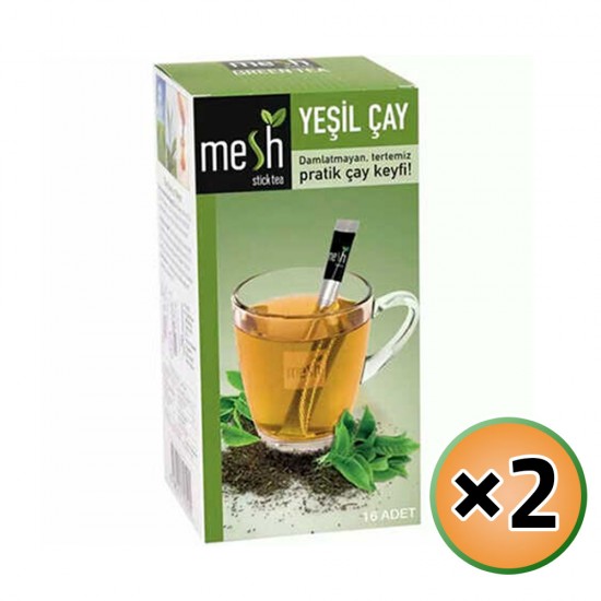 MESH Stick Green Tea, Green Tea in Sticks, Innovative Infuser Sticks, No Artificial Colors No Flavors, 2 Pack of 16 Sticks, 32 Sticks, 64g MESH Stick Green Tea, Green Tea in Sticks, Innovative Infuser Sticks, No Artificial Colors No Flavors, 2 Pack of 16 Sticks, 32 Sticks, 64g