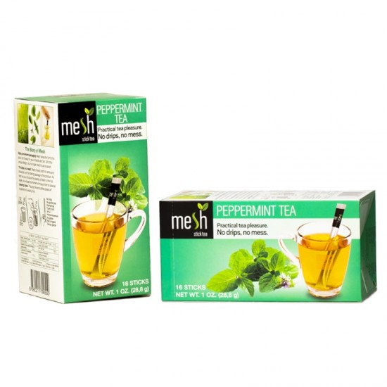  Mint Tea sticks, Tea in Filter Tea Packets, Delicious Tea Without Residue or Drops, without Artificial Colors and without Flavoring, 16 Sticks, 32 g
