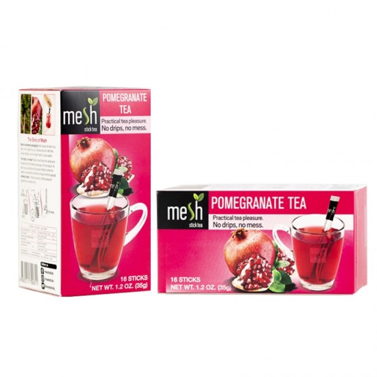  Pomegranate Tea Sticks, Pomegranate Tea in Tea Filter Packets, Delicious Tea Without Residue or Drops, Without Artificial Colors, 16 Sticks, 32 g