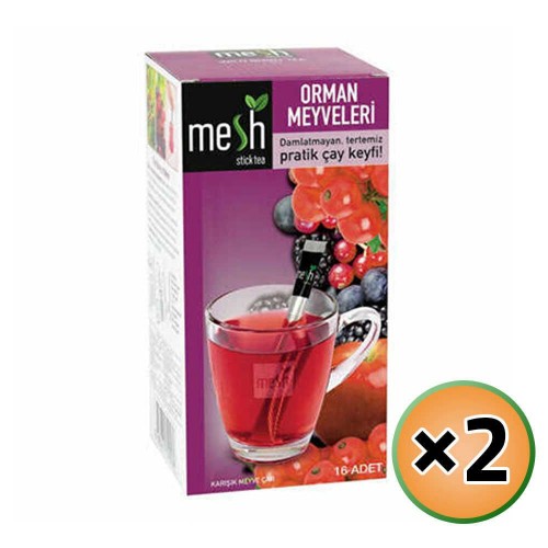 MESH Stick Wild Berry Tea, Wild Berry Tea in Sticks, Innovative Infuser Sticks, Wild Berry Tea, No Artificial Colors No Flavors, 2 Pack of 16 Sticks, 32 Sticks, 64g MESH Stick Wild Berry Tea, Wild Berry Tea in Sticks, Innovative Infuser Sticks, Wild Berry Tea, No Artificial Colors No Flavors, 2 Pack of 16 Sticks, 32 Sticks, 64g
