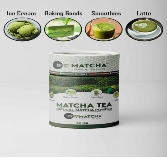 مسحوق ماتشا الياباني الطبيعي الفاخر - شاي أخضر غني بمضادات الأكسدة لفقدان الوزن وتعزيز الطاقة
