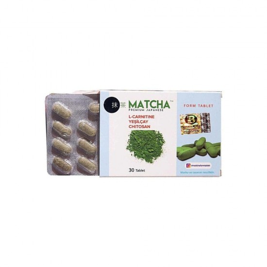 Premium Japanese Matcha L-Carnitine Tablets, Natural Weight Loss and Metabolism Booster, 1350 MG X 30 TABLET