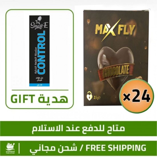 Erotic Chocolate Offers, Max Fly Chocolate Plus For Men and Women, 24 x 25 g + FREE GIFT Smart-E Control Spray For Men