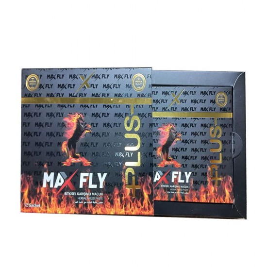 Turkish Max Fly Plus Paste, Special Herbal Mix, Double Epimedium, Increase Sexual Desire, Sexual Enhancer for Men and Women, 12 sachets*12g