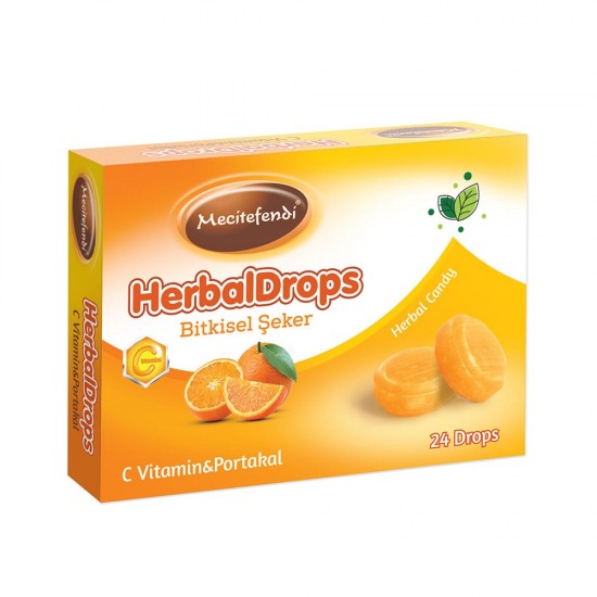 Herbal Dorps, Immunity-Boosting Vitamin C Herbal Sugar Snack, Citrus-Infused Delight, 24 Herbal Candey