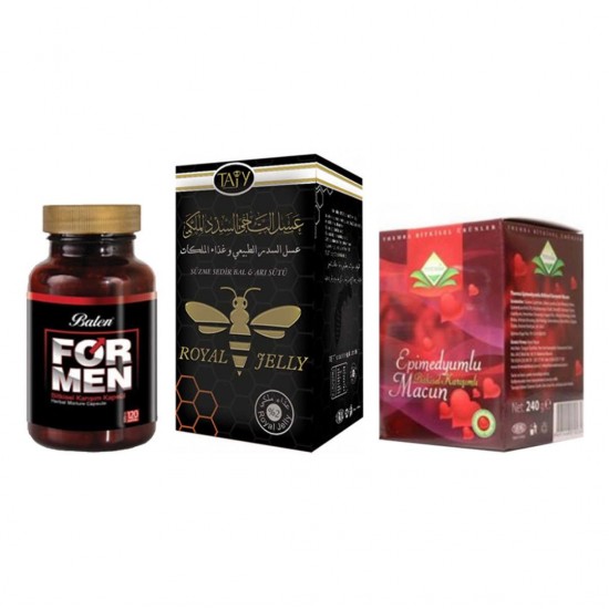 Men's Set, for erectile dysfunction and sexual anorexia, three herbal tonics in one set