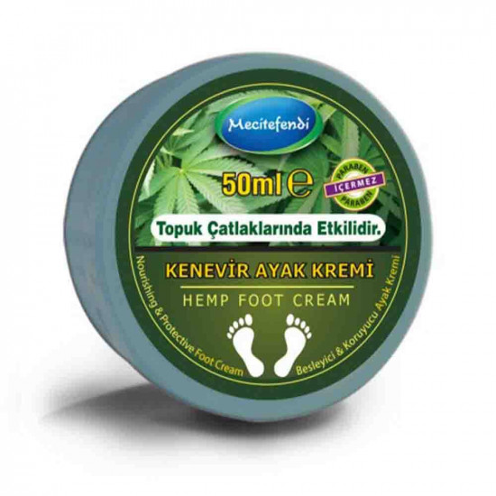 100% Natural Hemp Cream, Foot Care Cream, Cracked Heels Treatment, 50 Ml