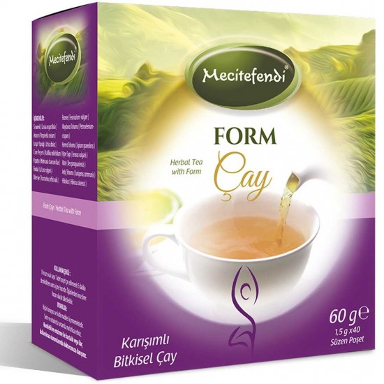 Turkish Herbal Form Tea, Slimming Tea, Burn Fat, Botanic Formula, 40 sachets x 1.5 gr