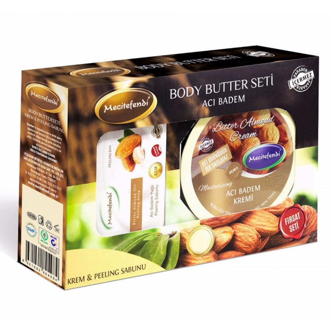 Turk Attar, Bitter Almond Set, Skin Care, Bitter Almond Cream, Bitter