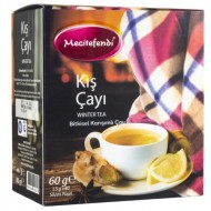 شاي الشتاء التركي, شاي الأعشاب التركي, 41 مكون عشبي, تعزيز المناعة, نزلات البرد والإنفلونزا, شاي مضاد للسعال,  40 ظرف × 1.5 غ, 60 غرام