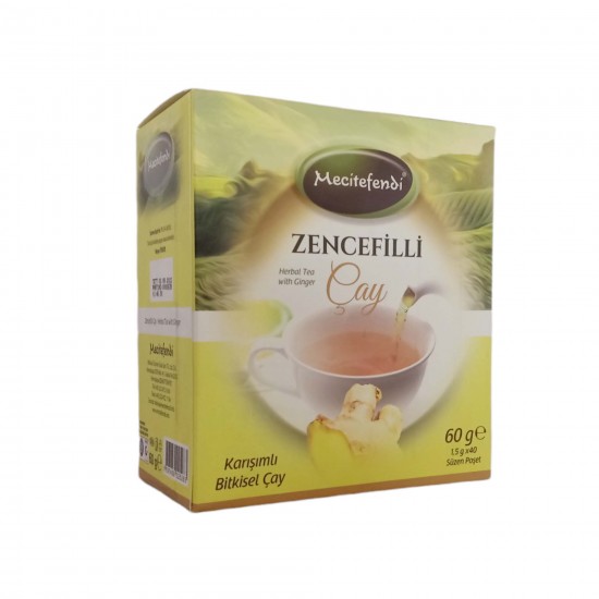 Turkish Ginger Tea, Turkish Mixed Herbal Tea, 50% Ginger, 40 Teabag,60 gr 