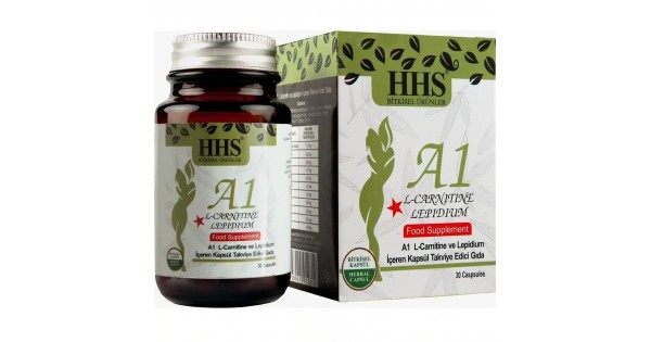 TurkAttar, HHS A1 L-Carnitine Lepidium Herbal Capsules, Effect of Carnitine  and Lepidium for Weight Management, Lose 4 to 6 kg in 14 Days, 30 Capsules