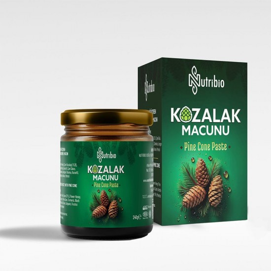 معجون الصنوبر التركي, 100% طبيعي, معجون صنوبر بالعسل والخرّوب مع الزنجبيل والكركم لدعم المناعة والطاقة والصحة اليومية, 240غ 