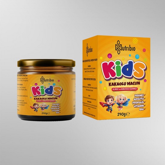Kids Cocoa Paste – Natural Cocoa Paste for Kids with Honey, Vitamins, Royal Jelly & Propolis for Growth, Immunity and Energy, 240g Kids Cocoa Paste – Natural Cocoa Paste for Kids with Honey, Vitamins, Royal Jelly & Propolis for Growth, Immunity and Energy, 240g
