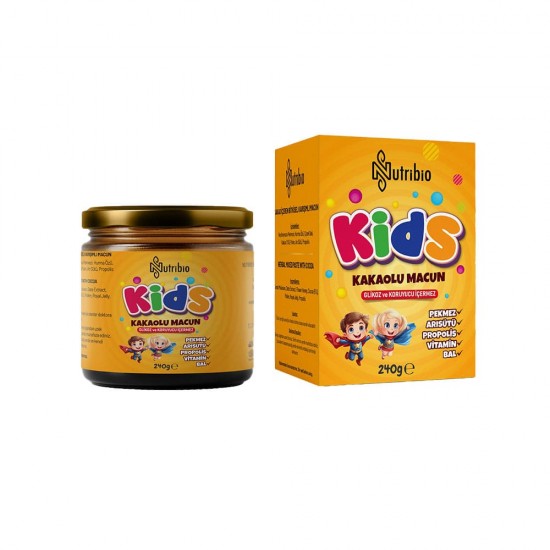 Kids Cocoa Paste – Natural Cocoa Paste for Kids with Honey, Vitamins, Royal Jelly & Propolis for Growth, Immunity and Energy, 240g Kids Cocoa Paste – Natural Cocoa Paste for Kids with Honey, Vitamins, Royal Jelly & Propolis for Growth, Immunity and Energy, 240g