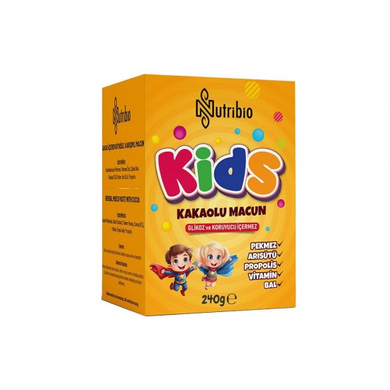 Kids Cocoa Paste – Natural Cocoa Paste for Kids with Honey, Vitamins, Royal Jelly & Propolis for Growth, Immunity and Energy, 240g Kids Cocoa Paste – Natural Cocoa Paste for Kids with Honey, Vitamins, Royal Jelly & Propolis for Growth, Immunity and Energy, 240g