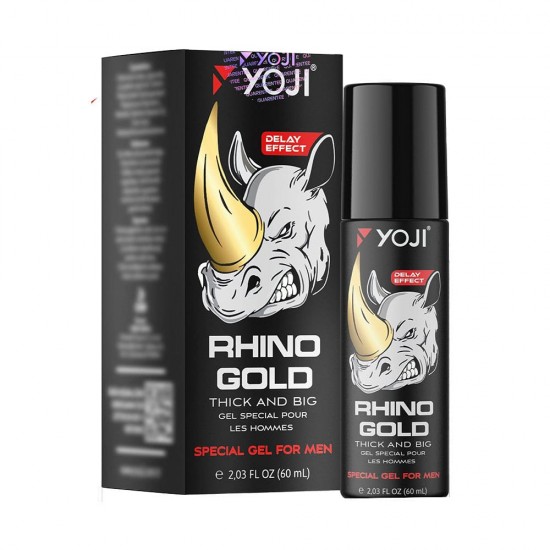 YOJİ Rhino Gold Cream, Penis Enlarger, Thickener, Extender, Prolongs Erection and Ejaculation Time, Natural Extracts, 60 ml, 2.03 fl oz