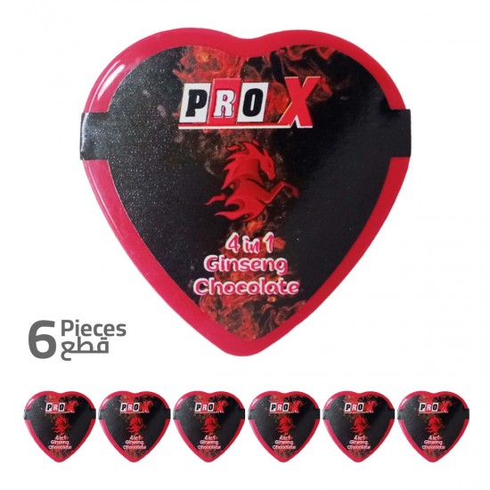 PRO X chocolate, Love Heart chocolate, Ginseng chocolate 4*1 Give you Pleasure and Happiness, For Men and Women, 6 x 44 g, 264 g