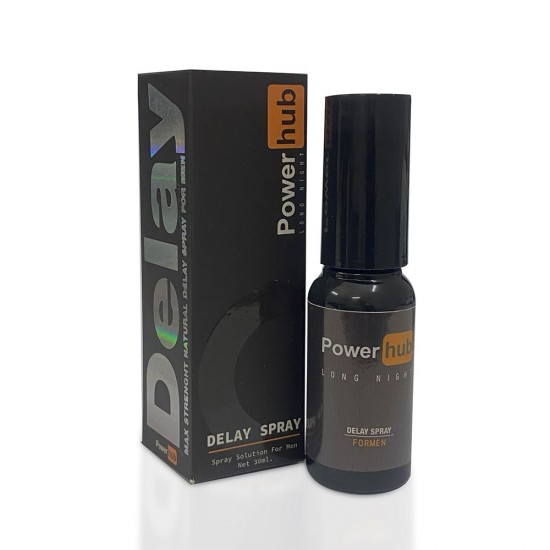  Power Hub Long Night Delay Spray, Delay Ejaculation for Men, Made in USA, FDA approved, GMP Quality, 30 Ml