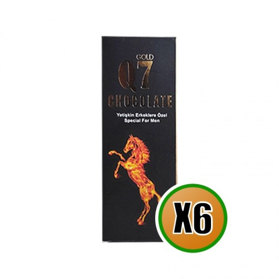 Original Epimedium Gold Q7 Chocolate FOR MEN, Aphrodisiac Chocolate,  Erectile Dysfunction Chocolate, Sexual Performance Enhancer Chocolate, Unique Formula, Long Lasting, 6 × 25 g, 150 g
