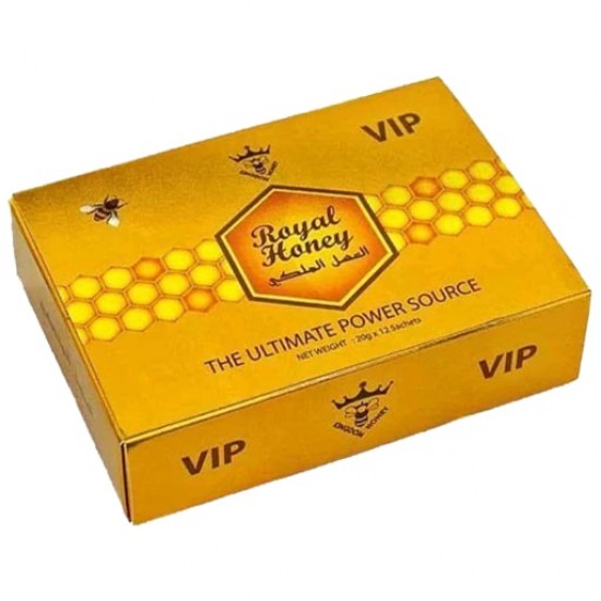 Royal Honey Vip, The Original Malaysian Royal Honey, Natural Sexual Tonic with Epimedium, Maca and Urukoma Extract, 12 sachets x 20 g, 240 g