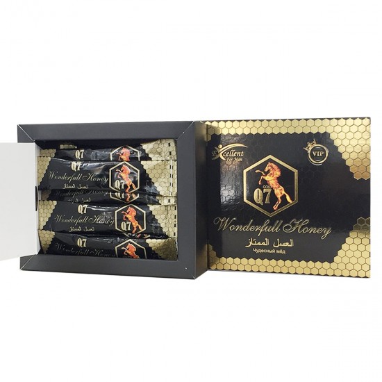 Wonderful Honey Gold Q7 Natural Aphrodisiac Epimedium Macun with Ferula Root Tripolis 12 x 15 Gram Sachets