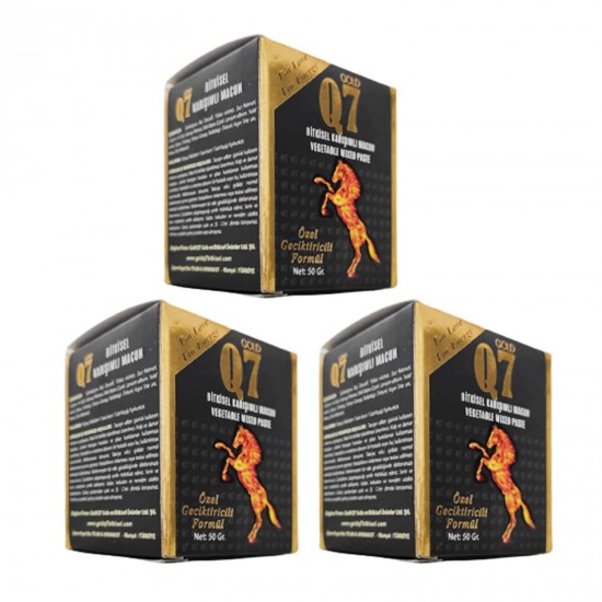 Gold Q7 Epimedium Turkish Honey, Epimedium Paste, Original Product, 3×50gr
