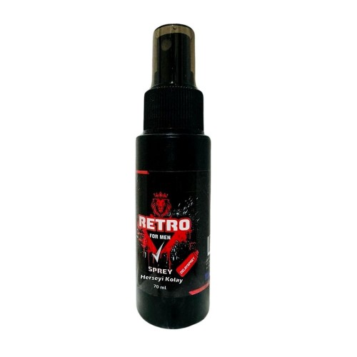RETRO FOR Men Spray 70 ML, Premium Delay Spray, Experience Enhanced Control, Lasting Pleasure and Sexual Performance Enhancement RETRO FOR Men Spray 70 ML, Premium Delay Spray, Experience Enhanced Control, Lasting Pleasure and Sexual Performance Enhancement