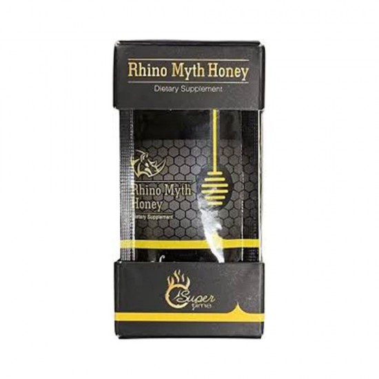 Rhino Myth Honey Black VIP, Improve Your Sexual Performance and Vitality Naturally,1 Box, 12 Sachets, 84 g