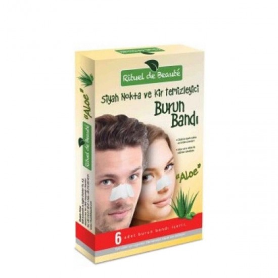 Nose cleaning strips with aloe vera to remove dirt and blackheads, Turkish industry, 6 patches