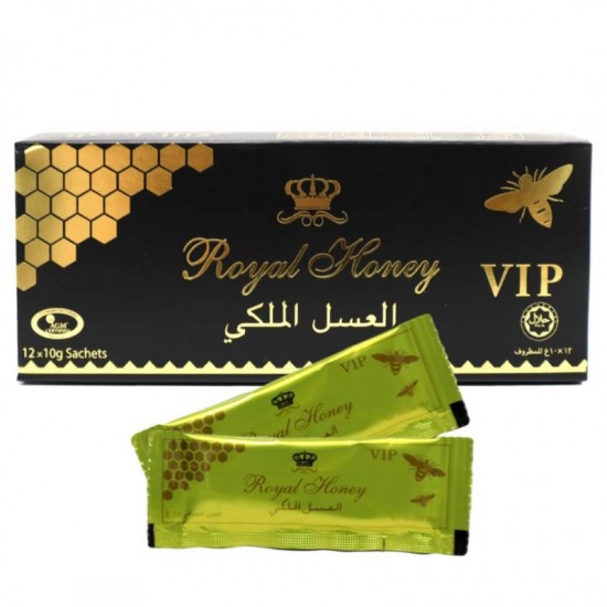 العسل الملكي VIP, عسل رويال الماليزي, مقوي جنسي طبيعي, مؤخر للقذف, احصل على قوة الأسُود مدعّم بيوريكوما لونجيفوليا و باناكس جنسنغ, 12 كيس × 15غ, 180غ