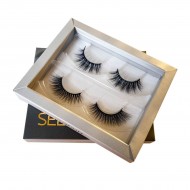 SELIN BEAUTY False Eyelashes, Lashes Natural Look 2 Pairs, 2 Style Eyelashes Pack