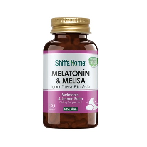 Melatonin & Melissa Tablets, Natural Sleep Aid Supplement, 100 Tablets