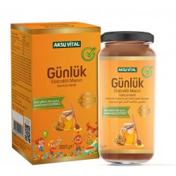 Turkish Kids Macun, Super Paste of Turkish Honey with Styrax extract, Lesser Galangal, Propolis, Royal Jelly, Premium Series, 22 ingredients, 300 gr