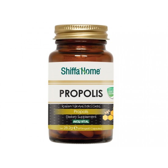 Propolis Capsules, Turkish Pure Propolis and Propolis Extract Capsules, 470 mg, 60 Caps