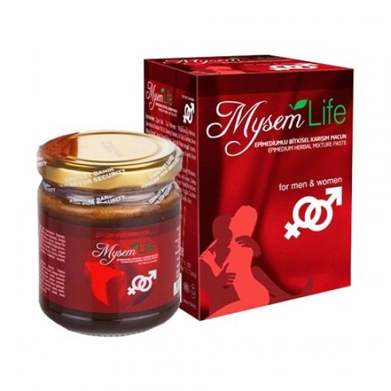 Turkish Mysem Life Honey, Epimedium Macun, Sexual Enhancer for Men and Women, Erection Increase, Delayed Ejaculation, 240gr