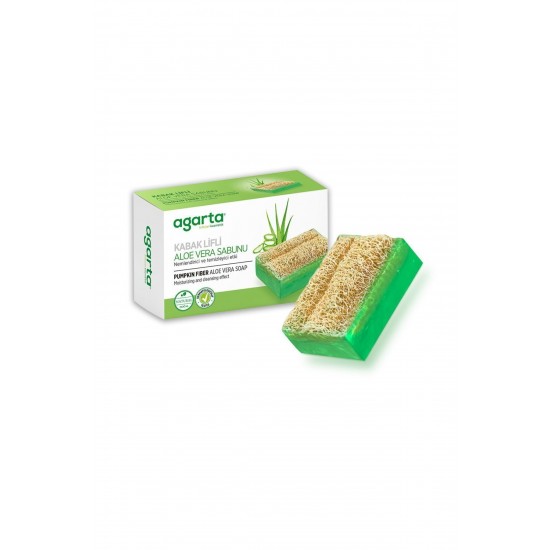 Natural Pumpkin Fiber Aloe Vera Soap, 125 gr