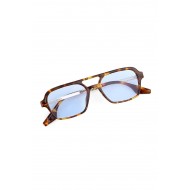 اكتشف نظارات شمسية Modalucci للجنسين, أنيقة، متينة, للحماية من الأشعة فوق البنفسجية, إطار عظمي بلون جلد النمر وعدسات زرقاء براقة