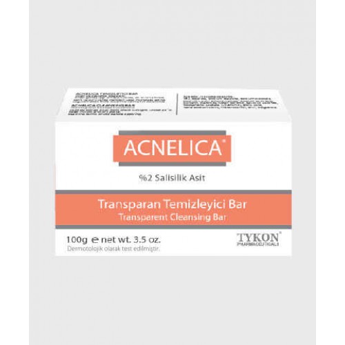 ACNELICA Transparent Cleansing Soap Bar, Salicylic Acid 2%, Dermatologically Tested, Acne, Blackhead, and Hyperpigmentation Soap Bar, 100 gr, e net wt. 3.5 oz ACNELICA Transparent Cleansing Soap Bar, Salicylic Acid 2%, Dermatologically Tested, Acne, Blackhead, and Hyperpigmentation Soap Bar, 100 gr, e net wt. 3.5 oz