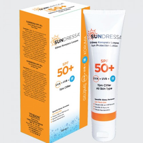 واقي شمس تركي Sundressa, حماية فريدة من الأشعة تحت الحمراء, واقي شمس عامل حماية SPF 50+ , جميع أنواع البشرة, 100 مل واقي شمس تركي Sundressa, حماية فريدة من الأشعة تحت الحمراء, واقي شمس عامل حماية SPF 50+ , جميع أنواع البشرة, 100 مل