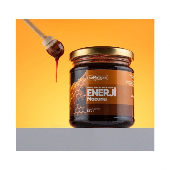 Energy Paste with Ginseng, Propolis, Royal Jelly & Maca, Herbal Booster for Immunity and Performance, 240g Energy Paste with Ginseng, Propolis, Royal Jelly & Maca, Herbal Booster for Immunity and Performance, 240g