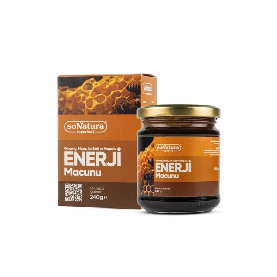 Energy Paste with Ginseng, Propolis, Royal Jelly & Maca, Herbal Booster for Immunity and Performance, 240g Energy Paste with Ginseng, Propolis, Royal Jelly & Maca, Herbal Booster for Immunity and Performance, 240g