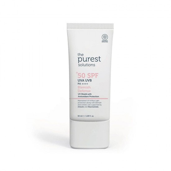 The Purest Solutions SPF50+ Blemish Defense Cream, Ultimate Sun Protection, 50 ml