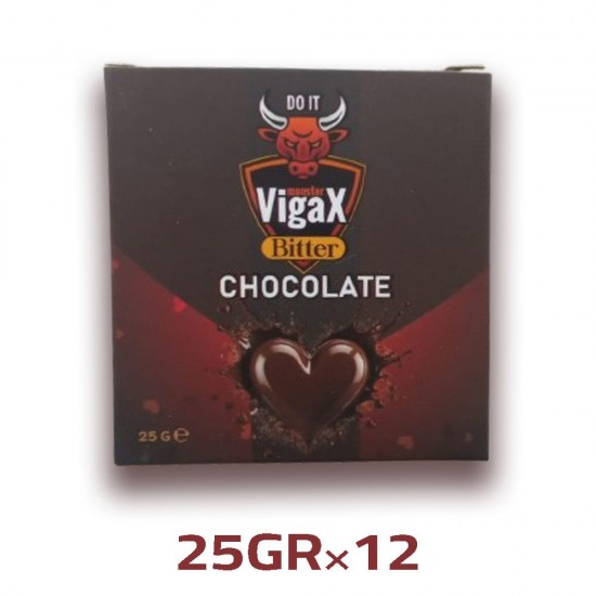 The Monster VigaX Bitter Chocolate, Aphrodisiac Bitter Chocolate for Energy, Libido and Couples' Performance Support, 12×25GR The Monster VigaX Bitter Chocolate, Aphrodisiac Bitter Chocolate for Energy, Libido and Couples' Performance Support, 12×25GR