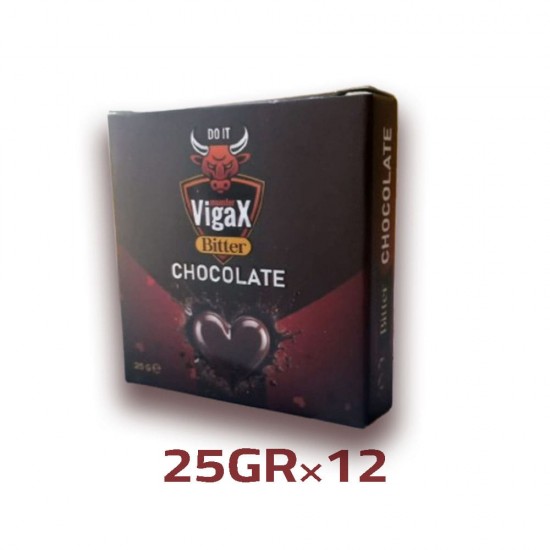 The Monster VigaX Bitter Chocolate, Aphrodisiac Bitter Chocolate for Energy, Libido and Couples' Performance Support, 12×25GR The Monster VigaX Bitter Chocolate, Aphrodisiac Bitter Chocolate for Energy, Libido and Couples' Performance Support, 12×25GR