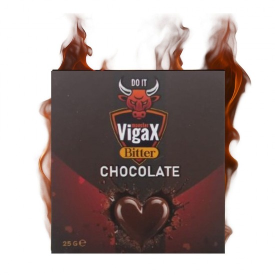 The Monster VigaX Bitter Chocolate, Aphrodisiac Bitter Chocolate for Energy, Libido and Couples' Performance Support, 12×25GR The Monster VigaX Bitter Chocolate, Aphrodisiac Bitter Chocolate for Energy, Libido and Couples' Performance Support, 12×25GR