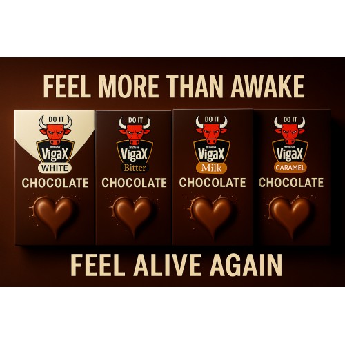 Monster VigaX Chocolate Set– 4 Flavor Boost for Libido, Energy & Performance (Milk, White, Bitter & Caramel, 4×25g) Monster VigaX Chocolate Set– 4 Flavor Boost for Libido, Energy & Performance (Milk, White, Bitter & Caramel, 4×25g)