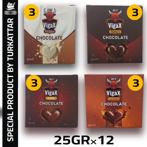 The Monster VigaX Chocolate Collection, 4-Flavor Herbal Chocolate for Libido, Vitality & Stamina, Performance and Passion Boost, 12×25GR The Monster VigaX Chocolate Collection, 4-Flavor Herbal Chocolate for Libido, Vitality & Stamina, Performance and Passion Boost, 12×25GR