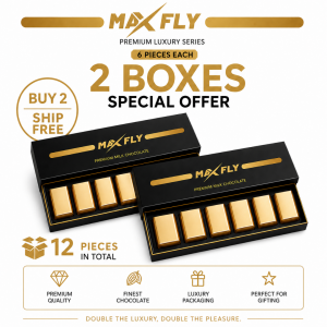 Max Fly Chocolate Premium Plus, Natural Aphrodisiac Chocolate for Men, 12 Pieces, 192g, Free Shipping